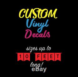 Large Small CUSTOM Text Vinyl Decal Sticker Wall Car Personalized Cursive Print