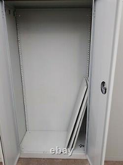 Large steel 2 door filing storage cabinet home office garage Coventry tool store
