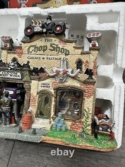 Lemax THE CHOP SHOP GARAGE & SALVAGE CO. Spooky Town Halloween Decorations