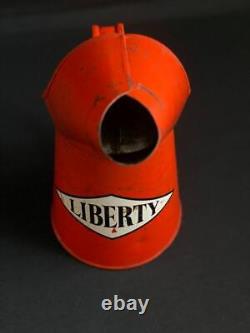 Liberty Motor Oil Quart Vintage Oil Jug Pourer Petrol Garage Advertising