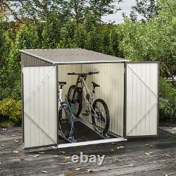 Lockable Metal Garden Bicycle Shed Storage Bin Store Tool Garage 2 Bike Lanes