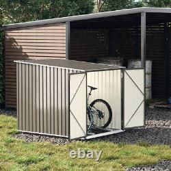 Lockable Metal Garden Bicycle Shed Storage Bin Store Tool Garage 2 Bike Lanes