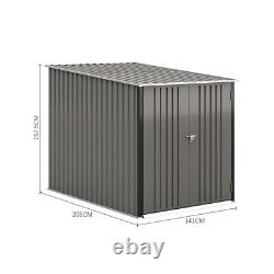 Lockable Metal Garden Bicycle Shed Storage Bin Store Tool Garage 2 Bike Lanes