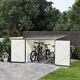 Lockable Metal Garden Bicycle Shed Storage Bin Store Tool Garage 4 Bike Lanes