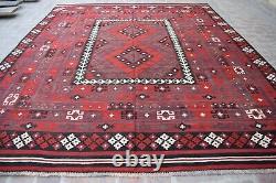 Lovely Fine Woven Antique Afghan Wool Vintage Tribal Turkmen Oriental Area Rug
