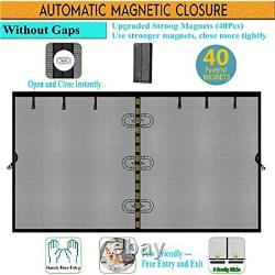 Magnetic Garage Door Screen for 1 Car 9x9 FT Retractable Upgraded, Durable