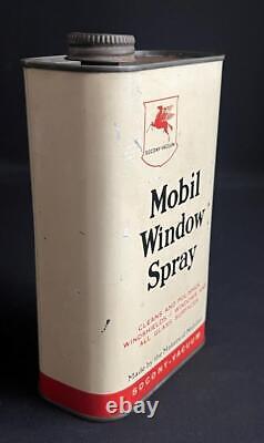 Mobil Socony Pegasus Vintage Window Spray Vacuum Petrol Garage Advertising Tin