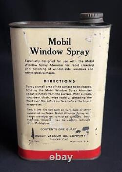 Mobil Socony Pegasus Vintage Window Spray Vacuum Petrol Garage Advertising Tin