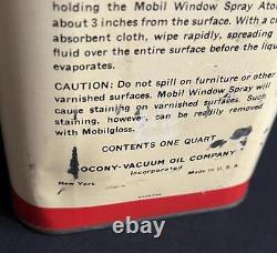 Mobil Socony Pegasus Vintage Window Spray Vacuum Petrol Garage Advertising Tin