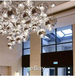Modern Cafe Store Glass Plated Round Chandeliers Pendant Lighting Lamp Fixtures