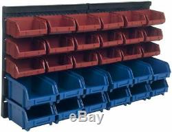 NEW Wall Mount Storage Compartment Drawers Store Parts Organizer 30 Trays Garage