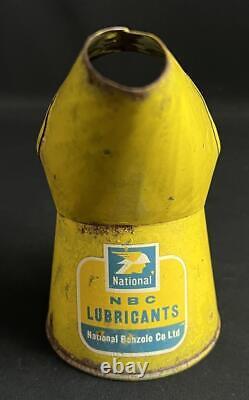 National Benzole Nbc Vintage Half Pint Motor Oil Pourer Jug Garage Advertising