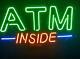 New Atm Inside Store Neon Lamp Sign 20x16 Light Real Glass Garage Bar Pub