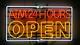 New Atm Open 24hrs Store Neon Lamp Sign 20x16 Light Real Glass Garage Bar