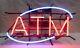 New Atm Store Business Neon Lamp Sign 20x16 Light Real Glass Garage Pub