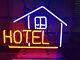 New Hotel Motel Lodge Neon Sign 17x14 Beer Light Glass Store Garage Display