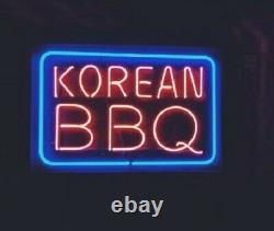 New Korean BBQ Store Neon Lamp Sign 20x16 Light Glass Garage Bar Pub Shop