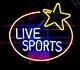 New Live Sports Lamps Neon Sign 17x14 Beer Light Glass Store Garage Display