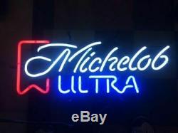 New Michelob Ultra Lamps Neon Sign 17x14 Beer Light Glass Store Garage Display