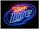 New Miller Lite Beer Neon Sign 17x14 Lamps Light Glass Store Garage Display