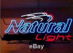 New Natural Light Lamp Neon Sign 17x14 Beer Bar Glass Store Garage Display