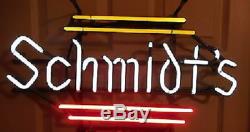 New Schmidt's Lamps Bar Neon Sign 17x12 Beer Light Glass Store Garage Display