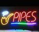 New Smoke Pipes Store Neon Lamp Sign 20x16 Light Glass Garage Bar Pub Shop