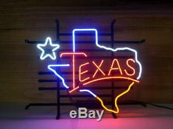 New TEXAS Lone Star Lamp Neon Sign 17x14 Beer Light Glass Store Garage Display