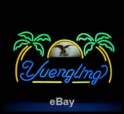New Yuengling Palm Tree Neon Sign 17x14 Beer Light Glass Store Garage Display