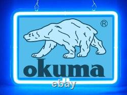 Okuma Tackle Fly Fishing Equipment Shop Store Garage Display Neon Sign