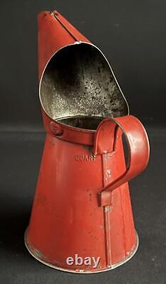 Ovoline Vintage Quart Motor Oil Pourer Jug Tin Can Garage Advertising Display