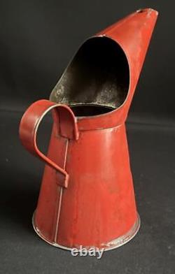 Ovoline Vintage Quart Motor Oil Pourer Jug Tin Can Garage Advertising Display