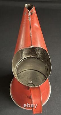 Ovoline Vintage Quart Motor Oil Pourer Jug Tin Can Garage Advertising Display