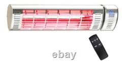 Patio heater infrared heater CasaTherm W2000 LowGlare with and without FB