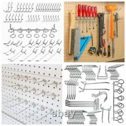 Peg Board Hooks Shelving Set Storage Store Garage Organizing Tools Hanger Set UK