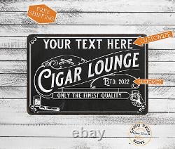 Personalized Cigar Lounge Sign Man Cave Bar Stogie Store Shop Decor 108120121001