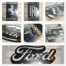 Premium BARBER SHOP Metal Sign Hand Finished Man Cave Wall Art store front 60s