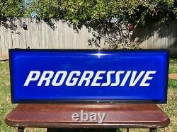 Progressive Insurance Lighted Advertising Sign Store Garage Shop Man Cave Bar