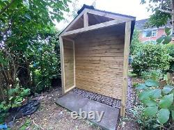 Redwood Heavy Duty TimberGarden Shed with Log Store 1800mm x 3600mm