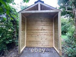 Redwood Heavy Duty TimberGarden Shed with Log Store 1800mm x 3600mm