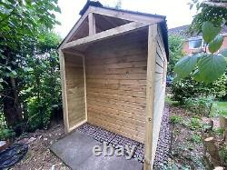 Redwood Heavy Duty TimberGarden Shed with Log Store 1800mm x 3600mm