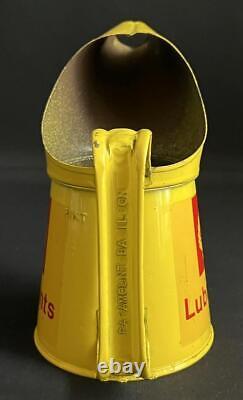 Shell Lubricants Pint Vintage Advertising Garage Petrol Oil Tin Can Jug Pourer