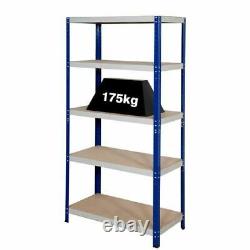 Shelving Unit 175 kg 5 shelves Heavy Duty Garage workshop Store room shelf 900mm