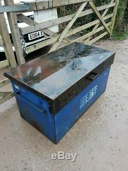 Small Blue Site Store tool box van truck workshop garage need locks £130+vat D40