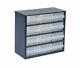 Small Parts Storage Steel 12 Drawer Unit Store Components Wall Mountable Drawers