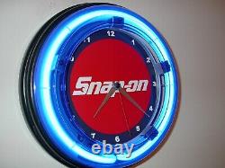 Snap On Tools Wrench Mechanic Garage Store Man Cave Neon Clock Sign