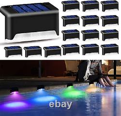 Solar Pool Lights 16Pcs Color Changing Solar Deck Outdoor LED Light Waterproof