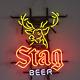 Stag Beer Neon Sign Artwork Store Light Pub Club Display Garage 19
