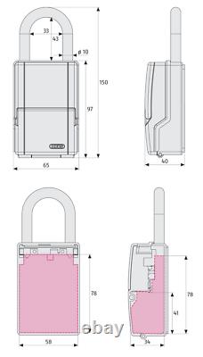 Storage Padlock ABUS KEY GARAGE MINI PADLOCK WITH Compartment to Store Keys