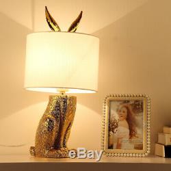 Table Lamp Furniture Store Hotel Room Personality Golden Rabbit LED Desk Light